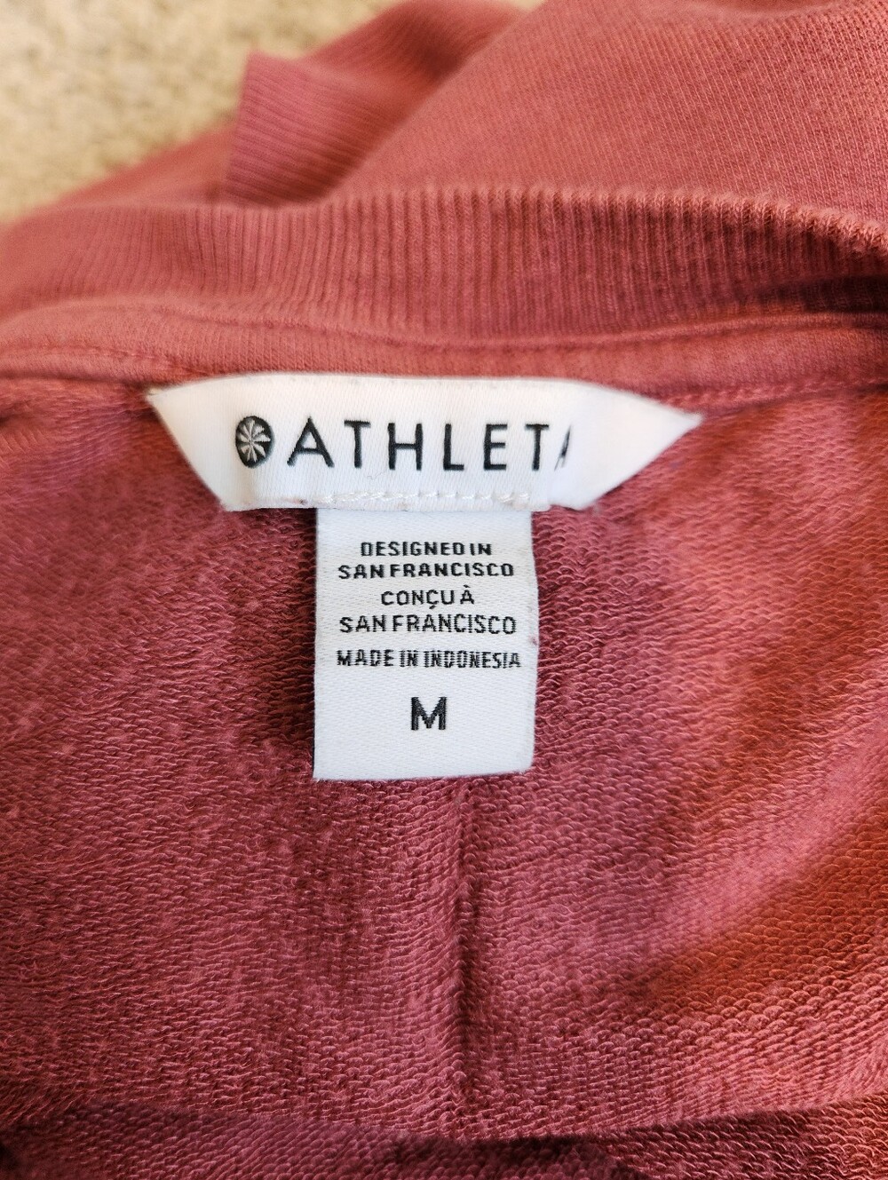 Athleta Sunrise V-Neck Sweatshirt Size Medium - Picture 4 of 7